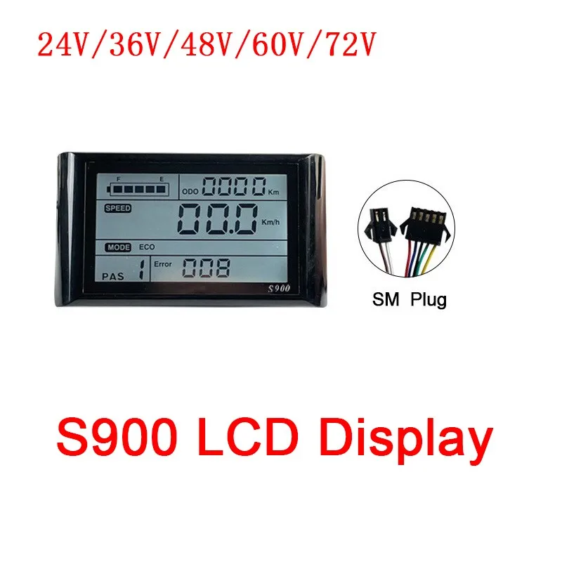 

Electric bicycle Scooter S900 LED Display Computer SM/Waterproof Plug for 24V/36V/48V/60V/72V