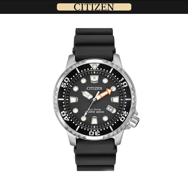 Citizen Men's Watch Fashion Luxury Promaster Diver Series Eco-Drive Three-Pin Calendar Tape Quartz Wristwatches with Gift Box