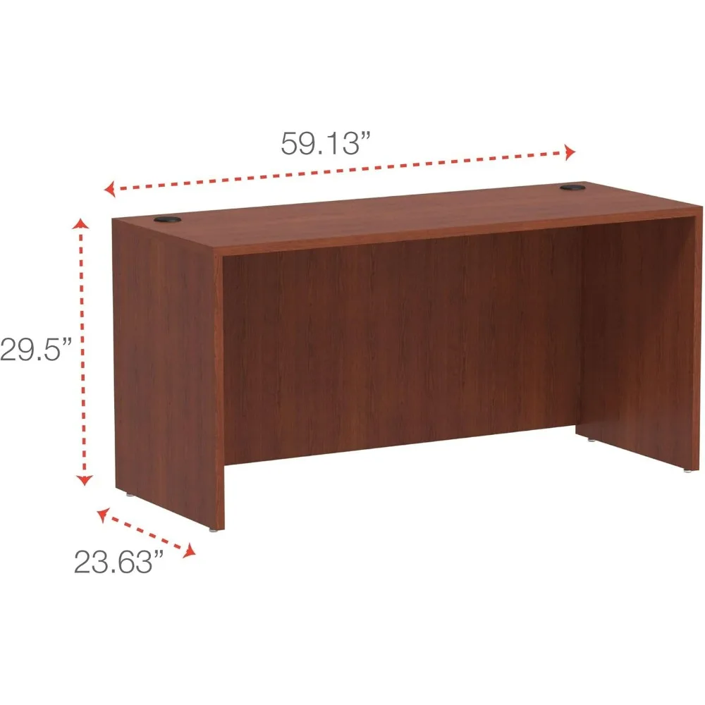 Valencia 60 by 24 by 29-12-Inch Credenza Shell, Medium Cherry Frame/Top