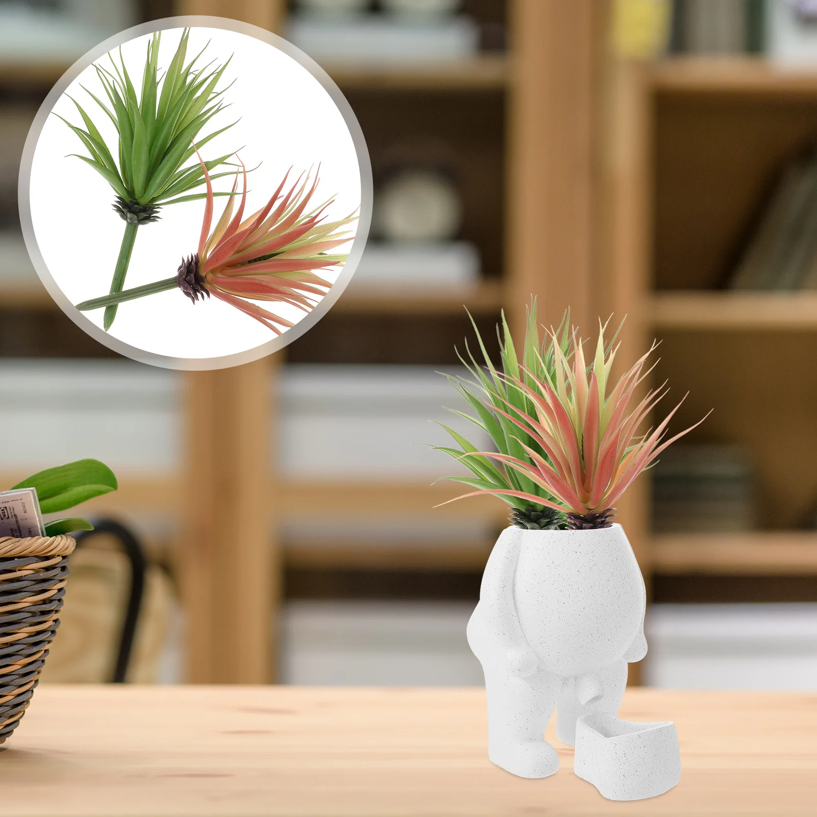 

2Pcs Artificial Succulent Plants Fake Succulent Faux Plants Decorative Ornaments for Home Office Desktop Indoor Artificial Plant