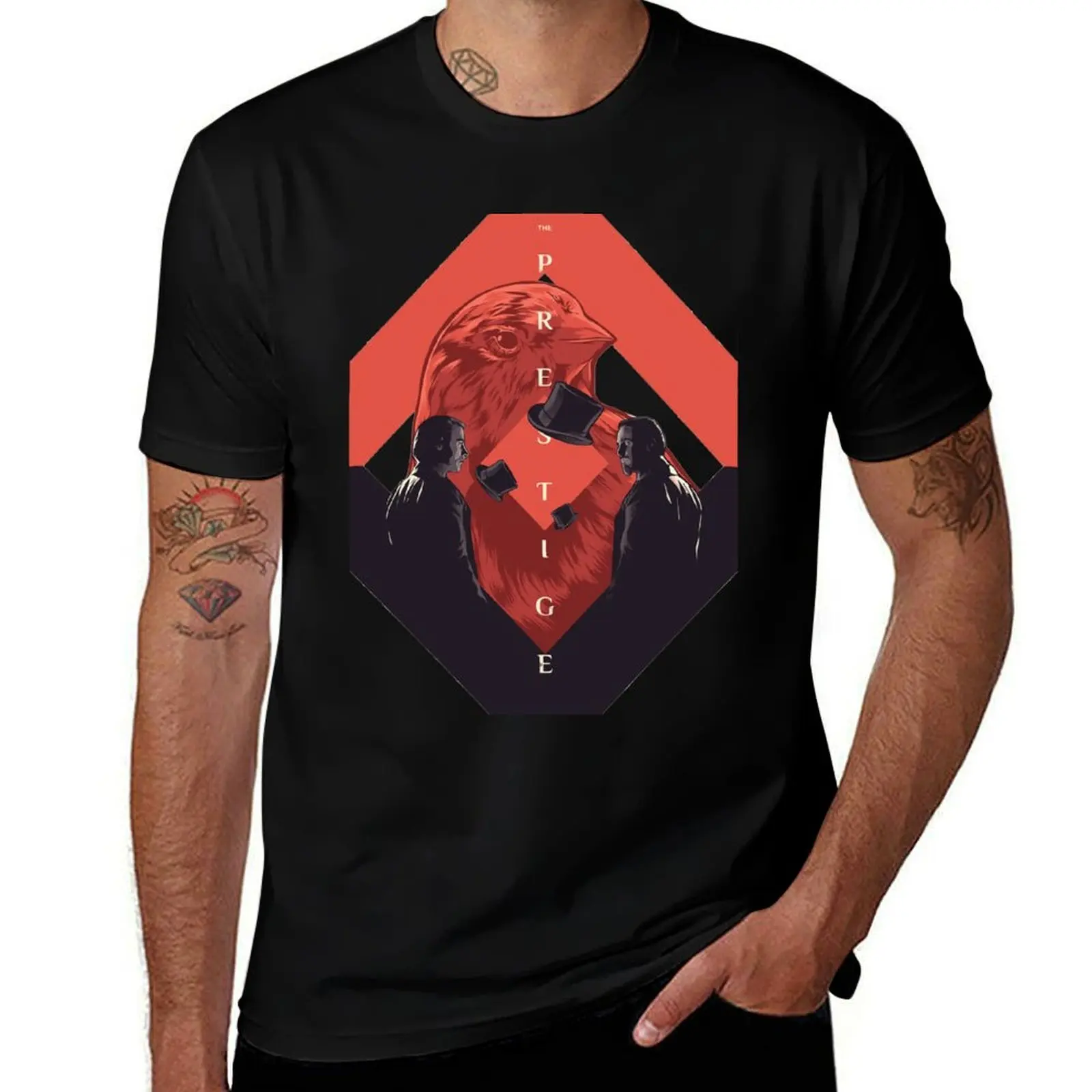 The Prestige Movie Artwork - Christopher Nolan T-Shirt High Elasticity Sports Tee Shirt T-Shirt