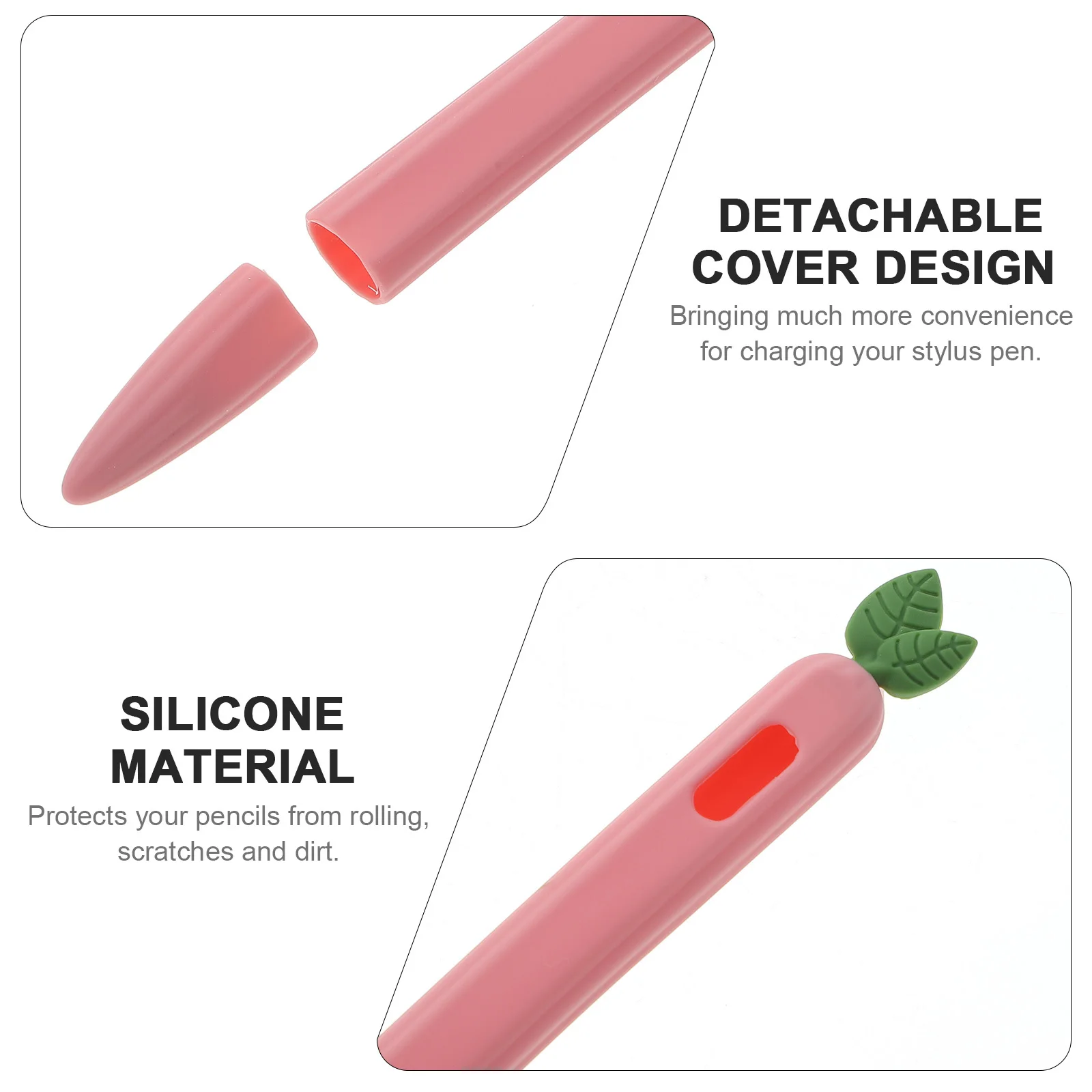 

Silicone Stylus Pen Sleeve 2nd Generation Protective Cover Detachable Anti-Slip Anti-Fall Charging Friendly Scratch Resistant
