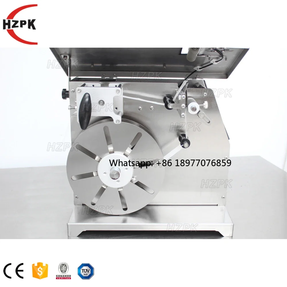 Single Side Carton Box Flat Corner Tamper Proof Label Applicator Semi Automatic Sealing Labeling Machine