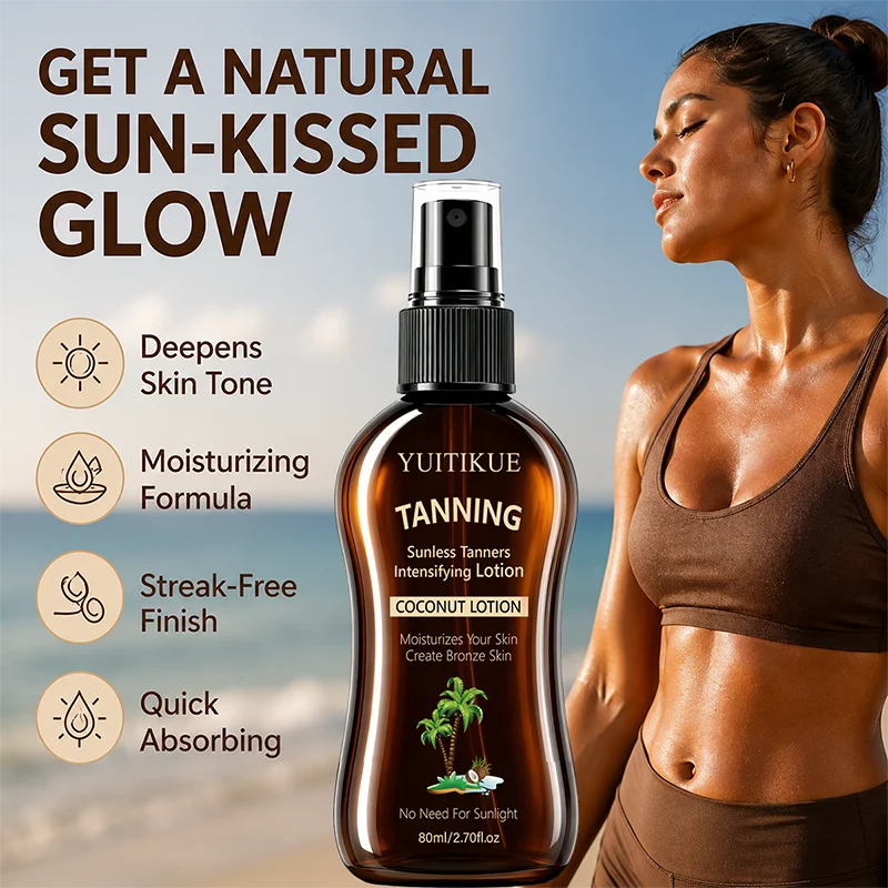 Gradual Self Tanning Body Mist Light Moisturizing Formula Build Natural Sun-kissed Complexion Portable Home Bronzer