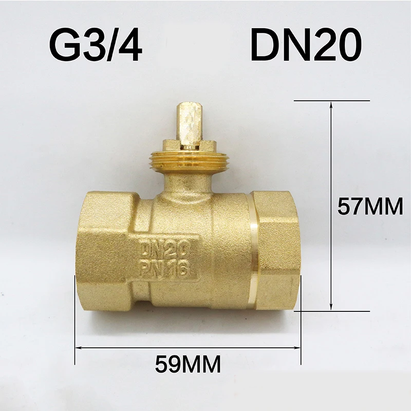 DN50 Brass 2 Way BSP Thread Motorized Ball Valve Body view 4