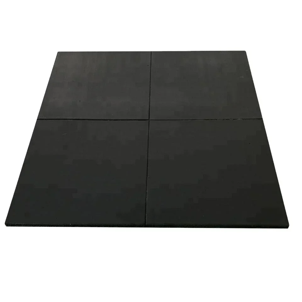 Tapis de sport haute densité, épaisseur 15-50mm, carreaux en caoutchouc durables, sol en caoutchouc pour Fitness, pour salle de sport