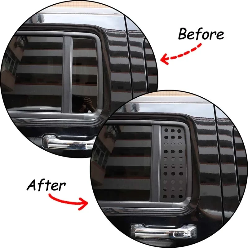 

For 2005-2009 Hummer H3 aluminum alloy black car styling car Rear Window Glass Guard Plate Stickers Car exterior Accessories