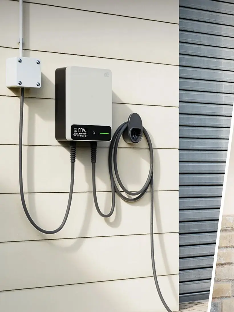 dé Wallbox 7 kW Weiß mit APP 32 A 1 Phase Heimladestation 5 m 7,5 m Typ 2 Ladekabel EV-Ladegerät mit Stromzähler