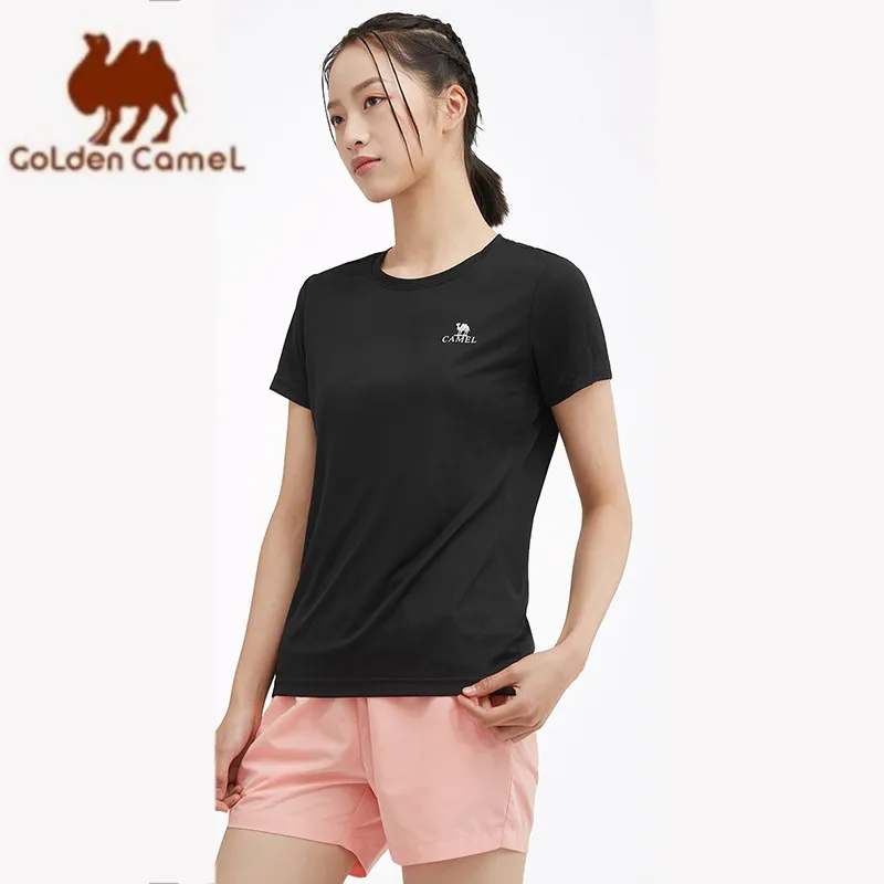 GOLDEN CAMEL Quick-dry T-shirts Gym Summer Sport Short-sleeved T Shirt for Men Sportswear Fitness Breathable Running Tops Women