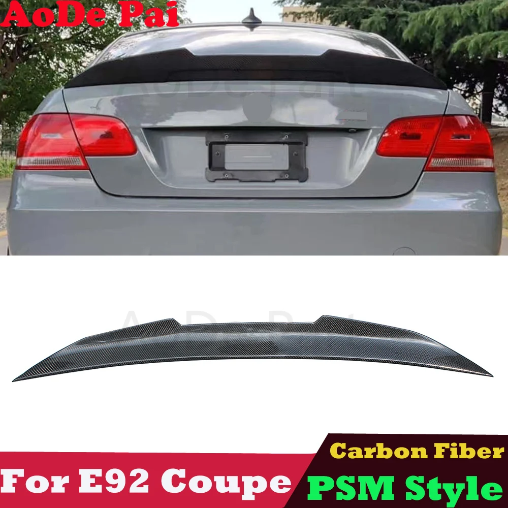 3K Twil Real Carbon Fiber Rear Boot Trunk Wings Spoiler For BMW 3 Series E92 & E92 M3 2 Door Coupe 2005-2011