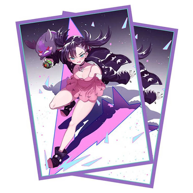 65 Pz/set 66X91Mm PTCG Trainer Marnie Buste Per Carte Copertura Della Carta di Colore Flash Ptcg Marnie Carta di Protezione Della Copertura Anime Carte regalo