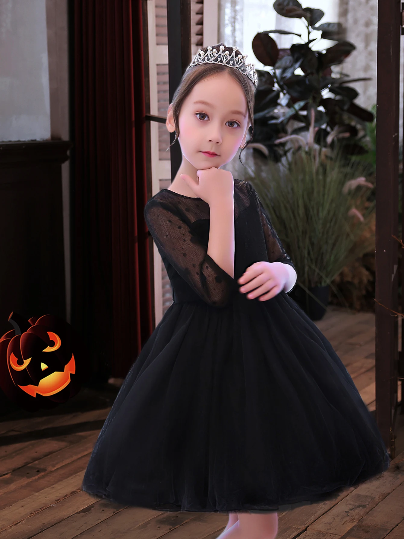 Fisrt Communion Dress Virgen Mary Black Ball Gown Dresses 12 Years Old Girls Wedding Dresses