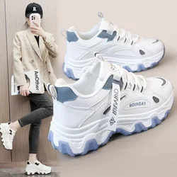 2025 New Women Sneakers Autumn Winter Warm Comfortable Chunky Running Sports Shoes Fashion Lace Up Wedge Casual Vulcanized Shoes