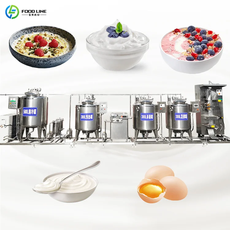 FOODLINE Multi-function Yogurt Production Line Sterilize Homogenize Ferment All In One Overheat Protection Cabinet