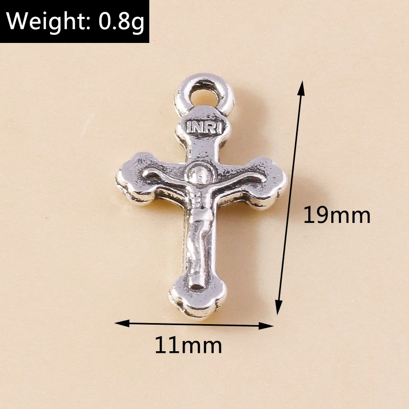 Leslie 10/20/30 Stück Steampunk Kreuz Charms für Ohrringe Halskette Schmuckherstellung Silber Farbe Gothic Kreuze Anhänger DIY Versorgung – Detail 15