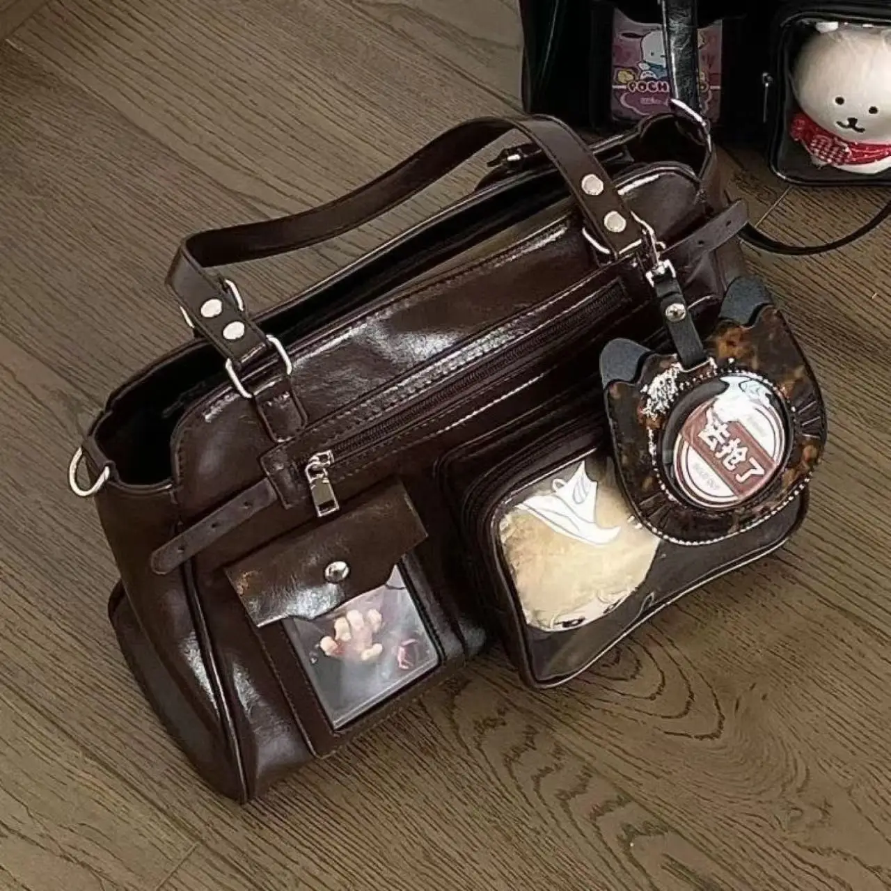 Kpop Star-chasing Large-Capacity Tote Bag Bracket Camera Pocket Compartment Concert Use Light-Sign Zipper Polyester Bags