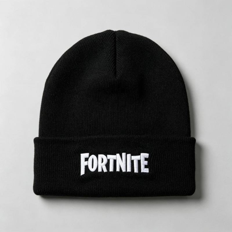 

Unisex Black Fortnite Wool Knitted Winter Hat Hip Hop Ski Bonnet Cosplay Accessory Game Anime Peripheral