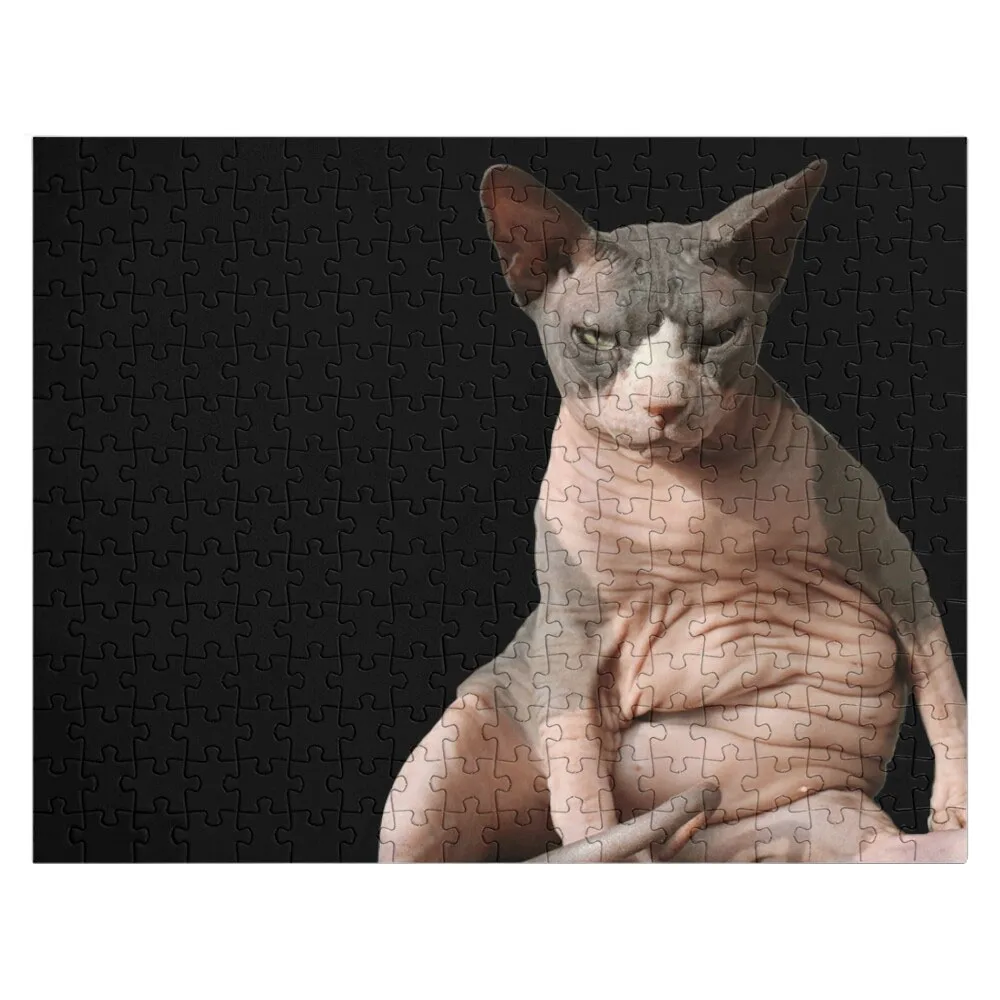 

Giant hairless cat Jigsaw Puzzle Wood Photo Personalized Custom Wooden Puzzle