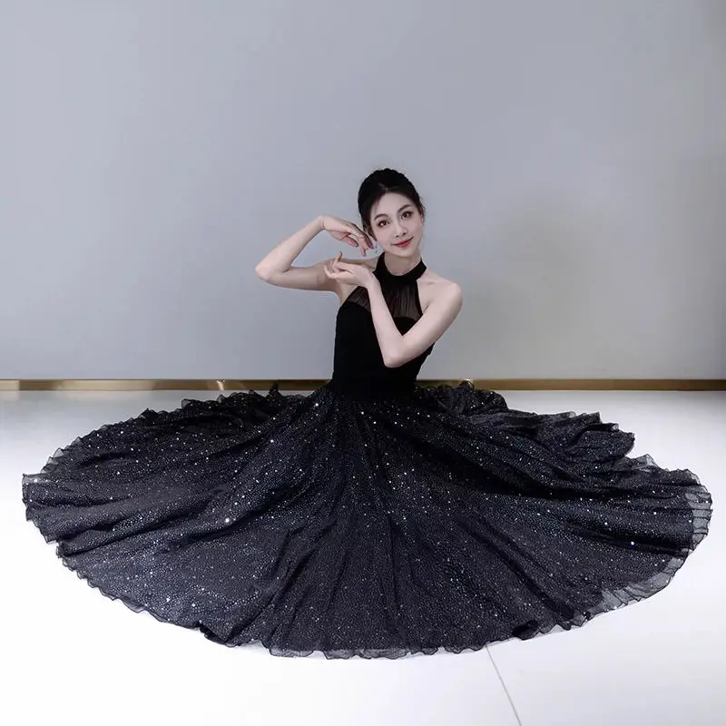 Dance Skirt Classical Modern and Contemporary Black Moonlight 720 Skirt Flare costume festival clothing prom dresses fairy