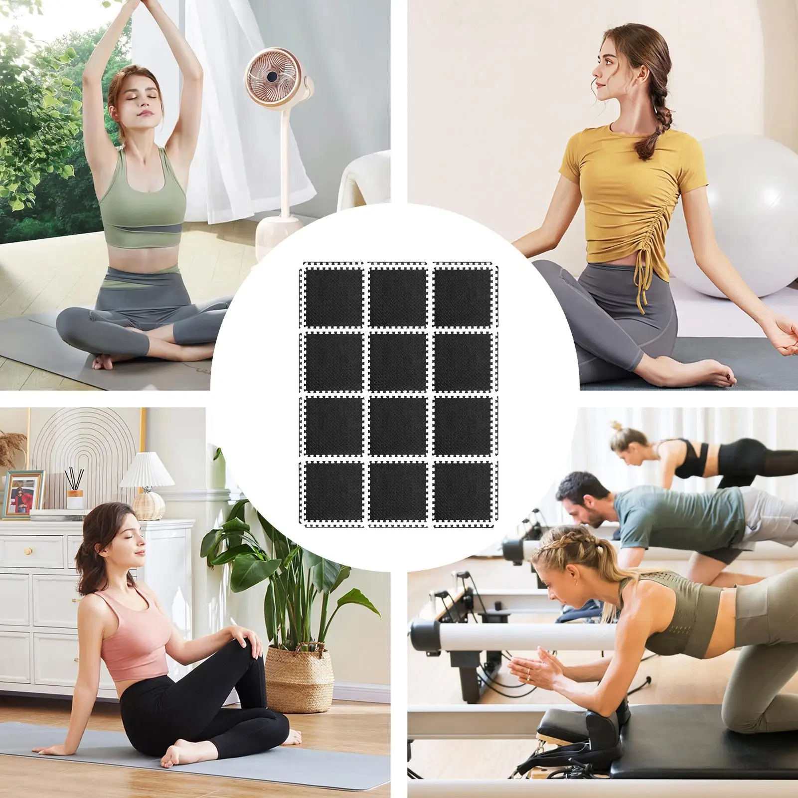 سجادة أرضية للتمرين من الإسفنج من بلاط الصالة الرياضية المنزلية لليوجا واللياقة البدنية للأطفال الصغار والحضانة وغرفة النوم وغرفة المعيشة