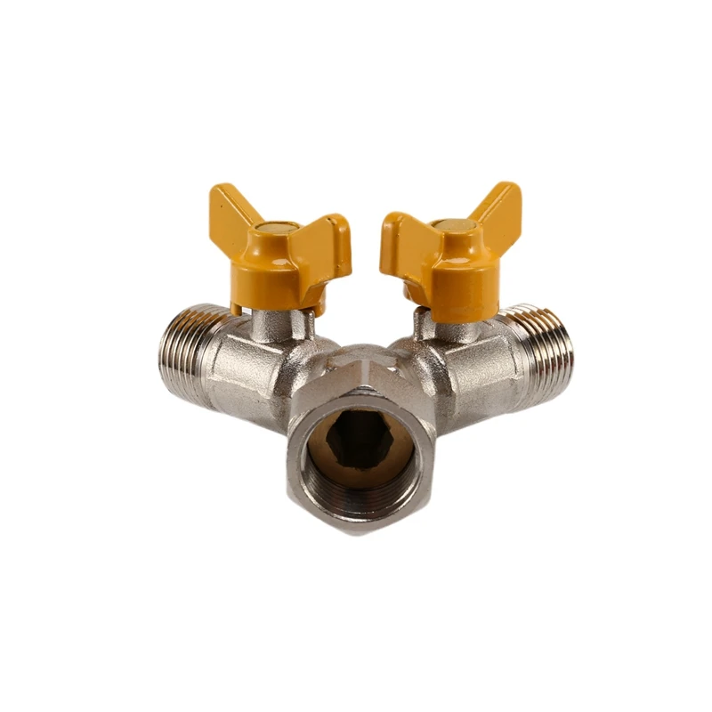 Shut Off Valve Brass Shower Diverter 3 Way Diverter Valve For Shower Arm, Brushed Nickel