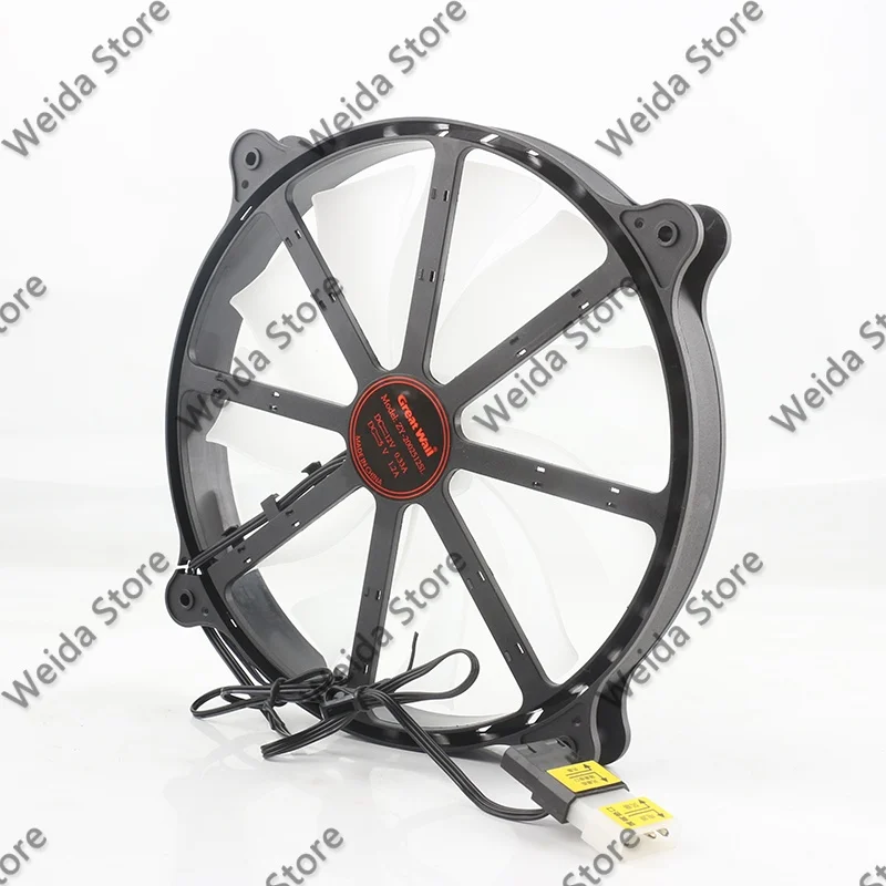 Cooling Fan New Great Wall 24V 48V 20CM Large Size Silent Router Set Top Box Chassis USB ZY-2002512SL DC5V/12V 1.2/0.33A