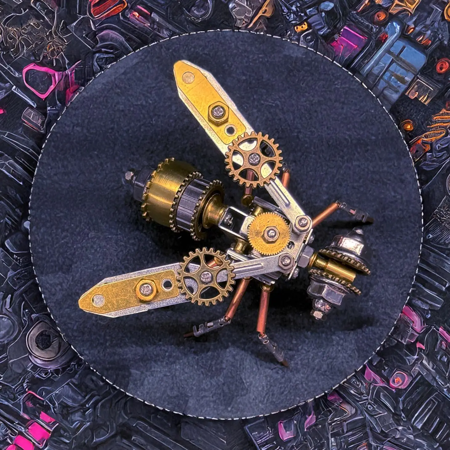 Steam-Punk Mechanical Spider/Dragonfly/ Ant Assembly Model Creative Handmade 3D Metal Assembly DIY Leisure Toy Gift