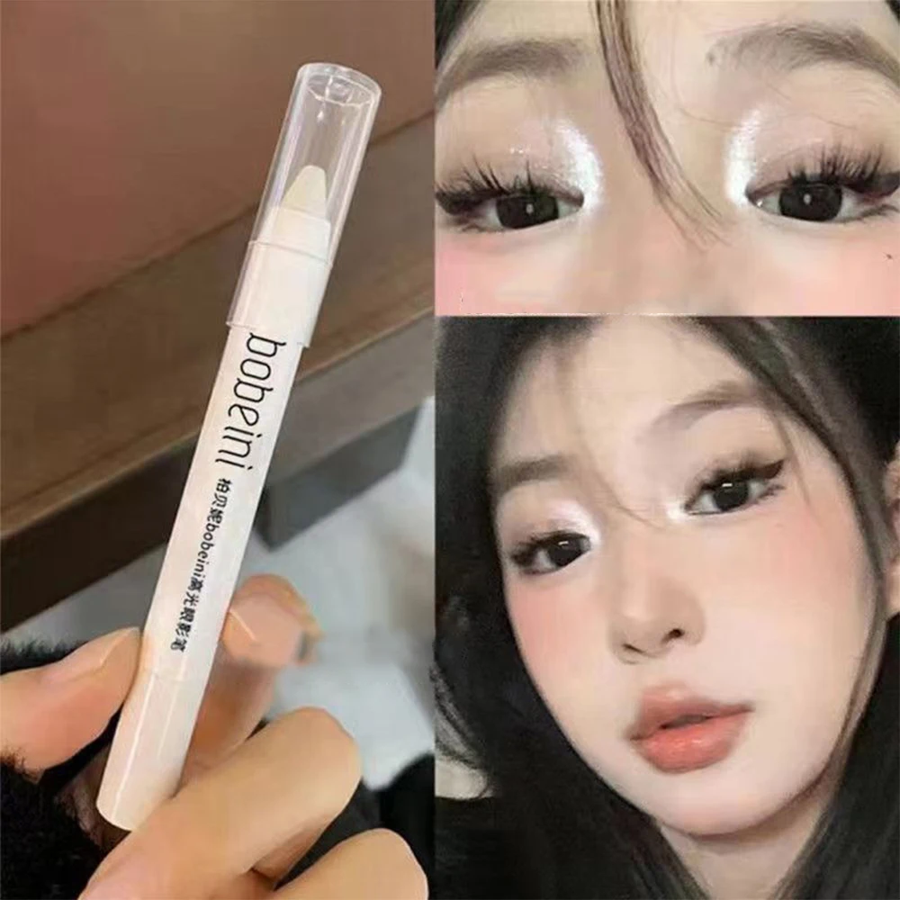 Eye Makeup Highlighter Pencil, Undereye Brightener Pencil, Dual-End Eye Shadow Stick, Smudge-Proof Eye Makeup