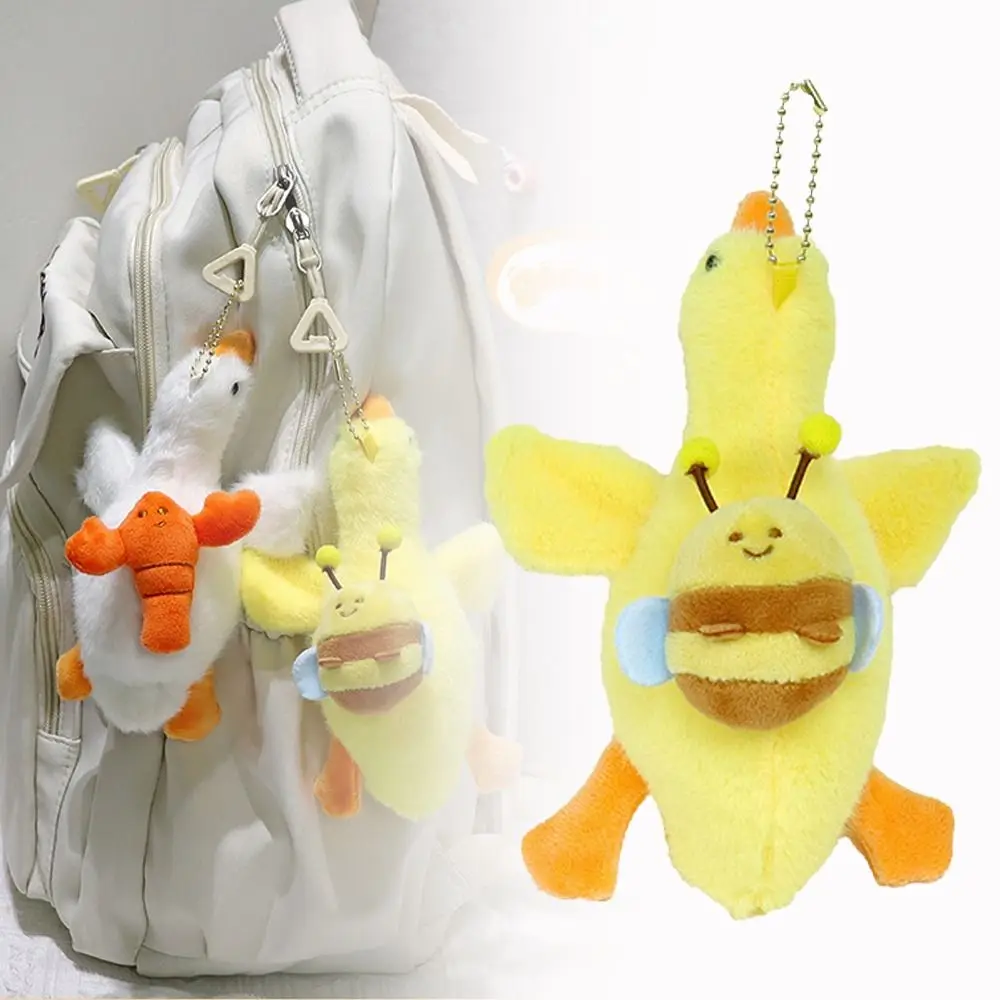 Kawaii Duck Keychain Crayfish Turtles Bees Fashion Couples Keychain Animal Pendant Gifts