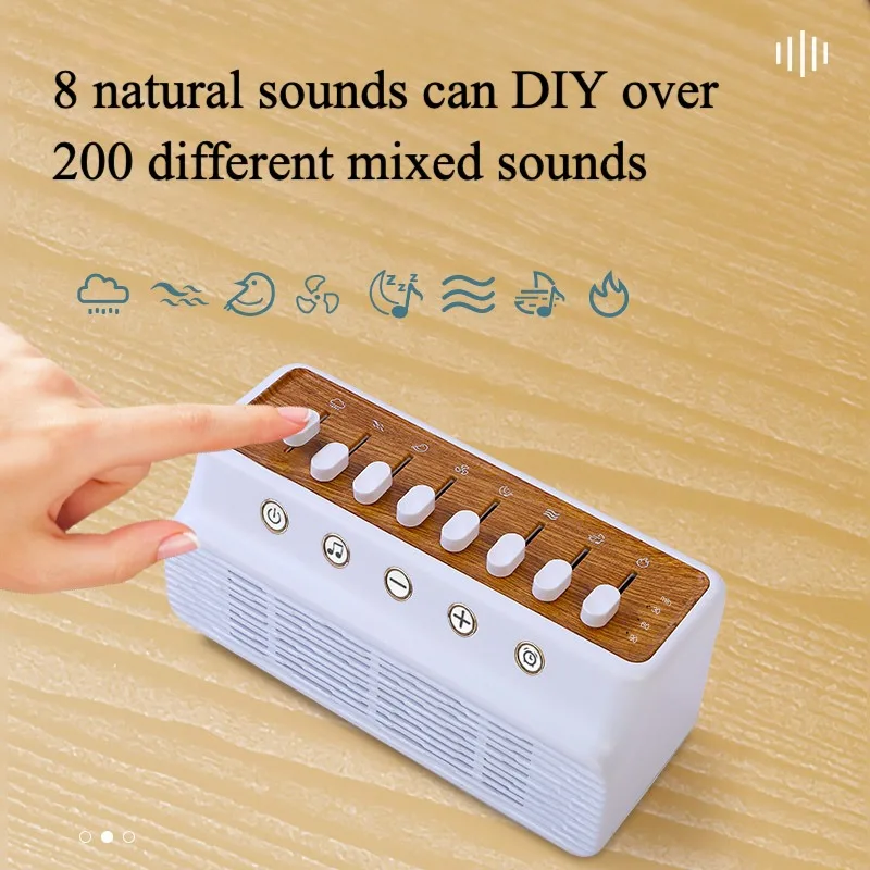 Retro-Maschine mit weißem Rauschen und 256 DIY-Soundszenarien. Hochwertiges Schlafhilfe-Bluetooth-Gerät zur Stressabbau bei Schlaflosigkeit für Erwachsene