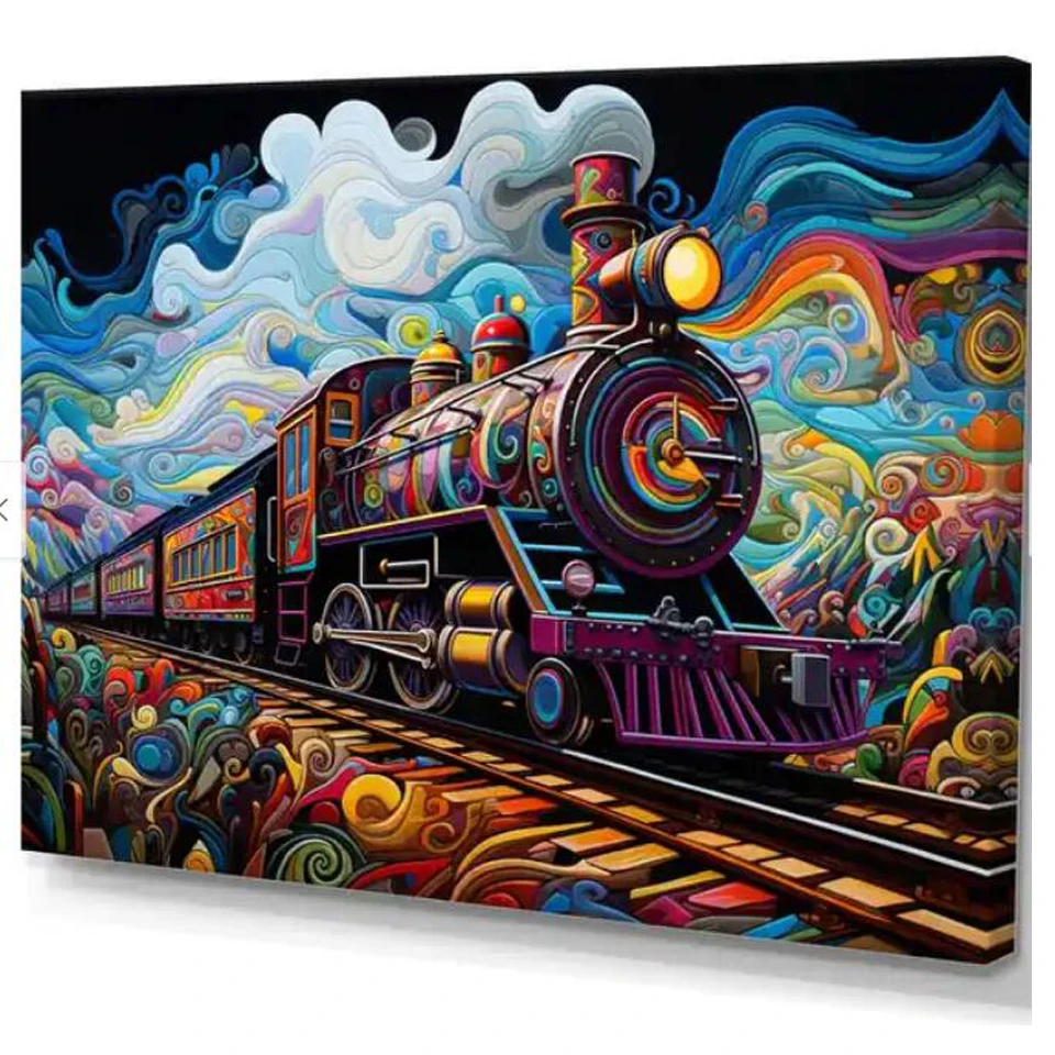 Train Enchanted Journey DIY Diamond Painting Stars Sky New 2024 Cross Stitch Mosaic Diamond Embroidery For Home Decor