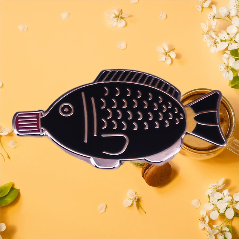 Bouteille de poisson Soy aissce, broche de poisson sushi, épinglette, insigne de cuisine japonaise, accessoire