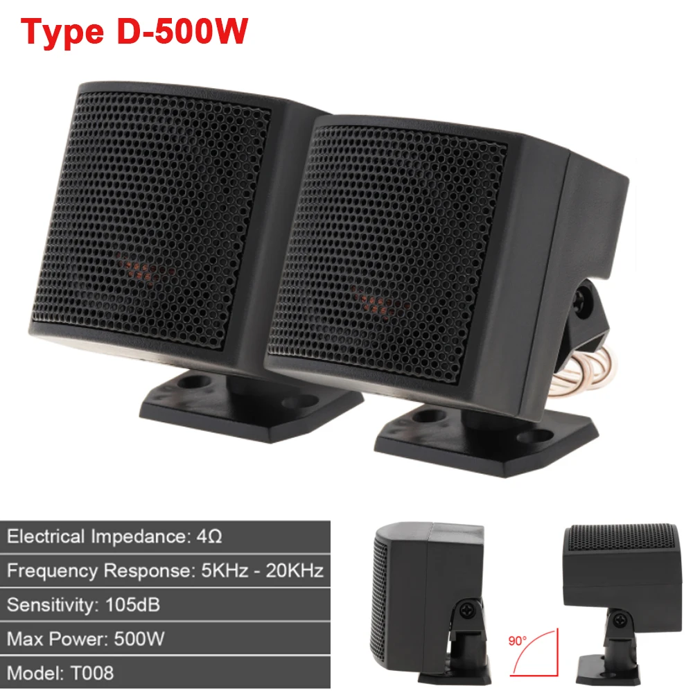 2pcs Tweeter Speakers 380W/500W/800W Audio Sound Full Range Frequency Loudspeaker High Efficiency Tweeter for Car Audio System