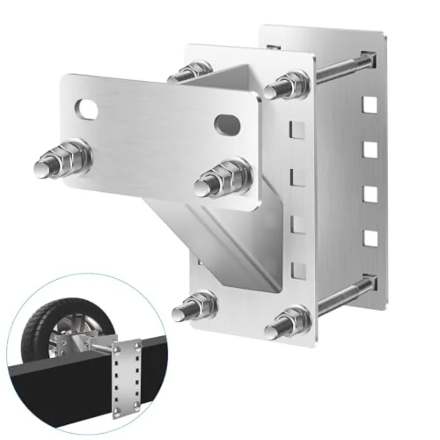 

Spare Tire Carrier Stainless Steel Trailer Tire Mount Holds up to 150 Lbs Tire Holder Bracket Fit 4 and 5 and 6 Lugs Trailer Wh