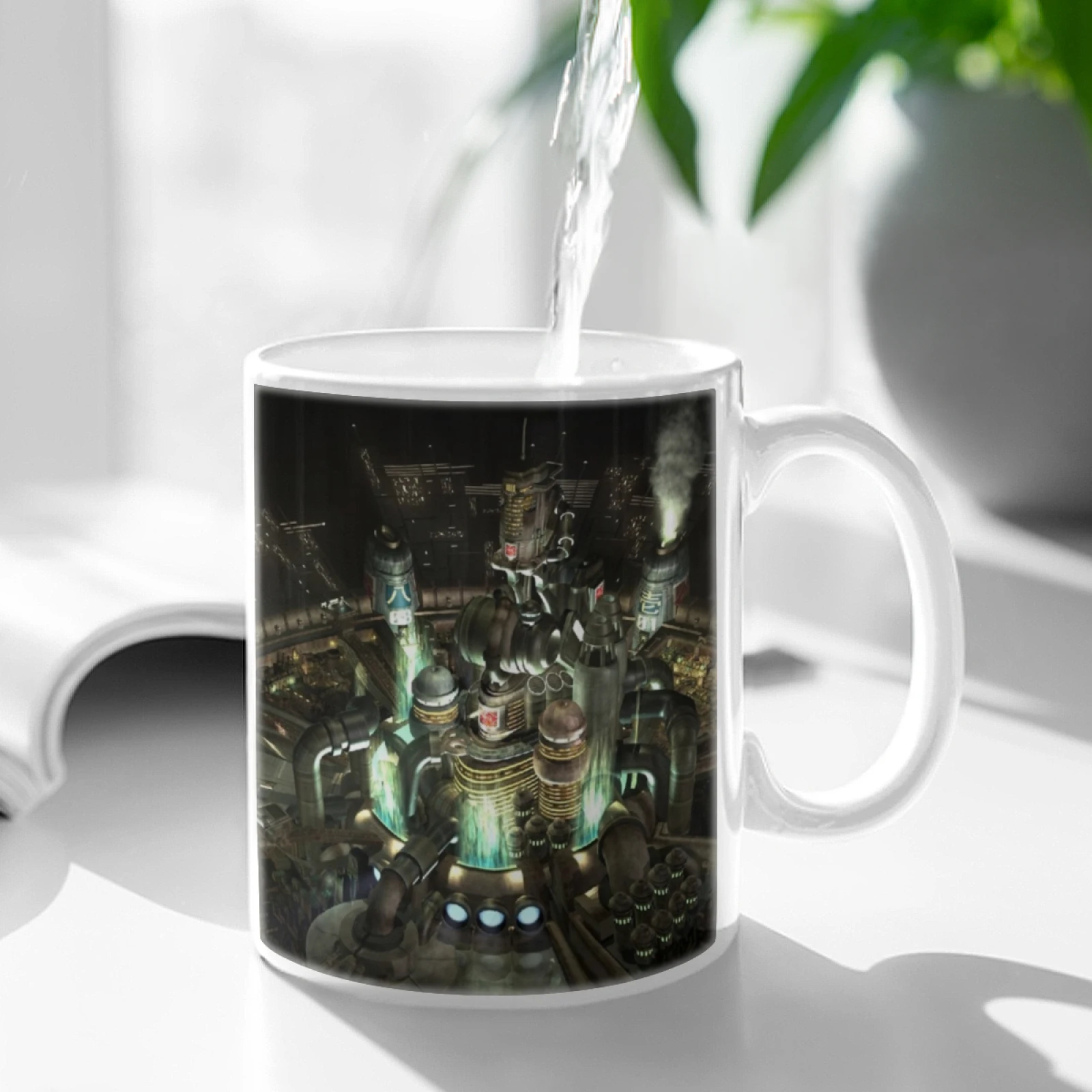 Final Fantasy Vii-Central White Mug Printed Funny Tea Cup Gift Personalised Coffee Mugs Final Fantasy Vii Ffvii Central Video