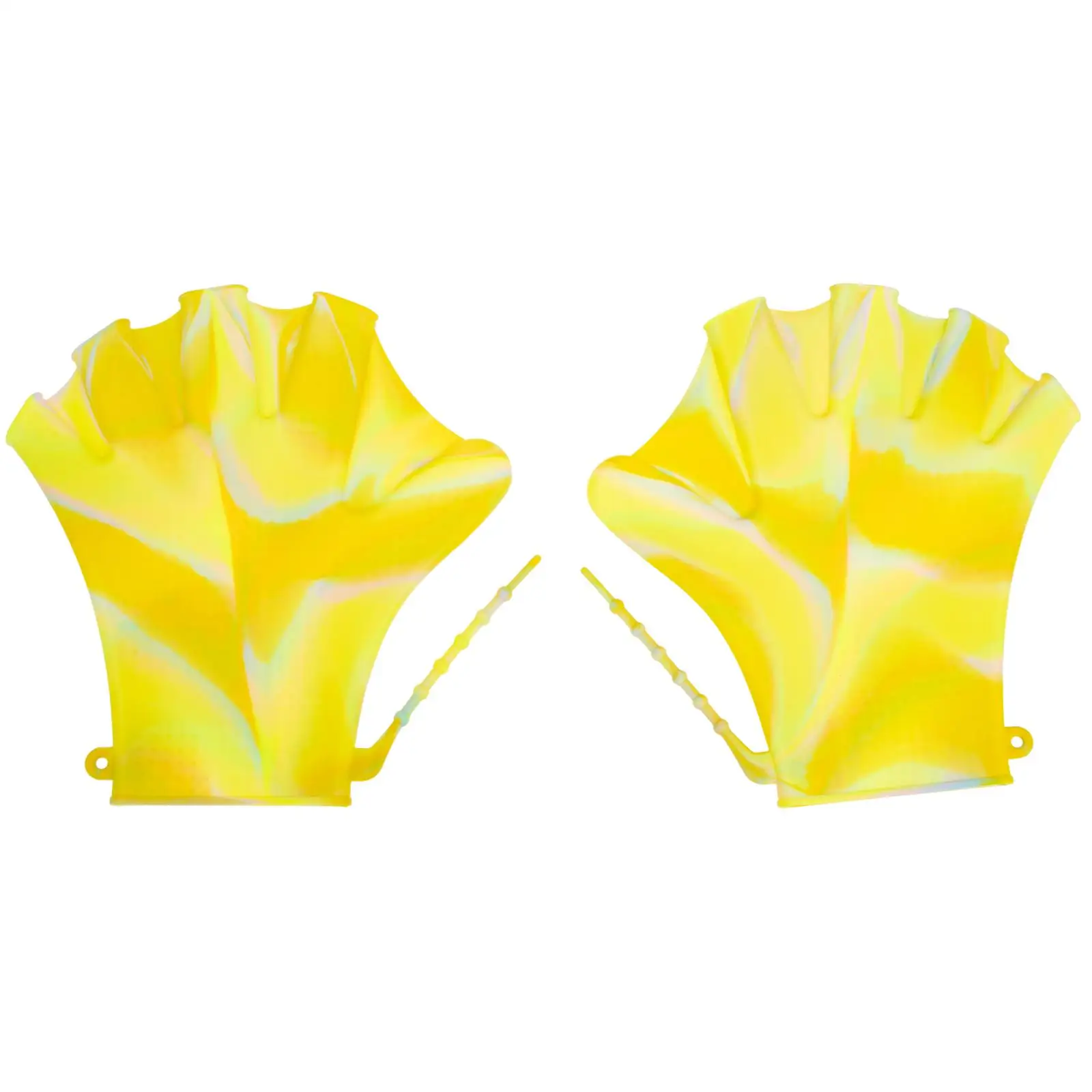 Silicone Swimming Gloves Water Resistance Fingerless Paddles Adjustable Swim Training for Pool Fitness Surfing Diving