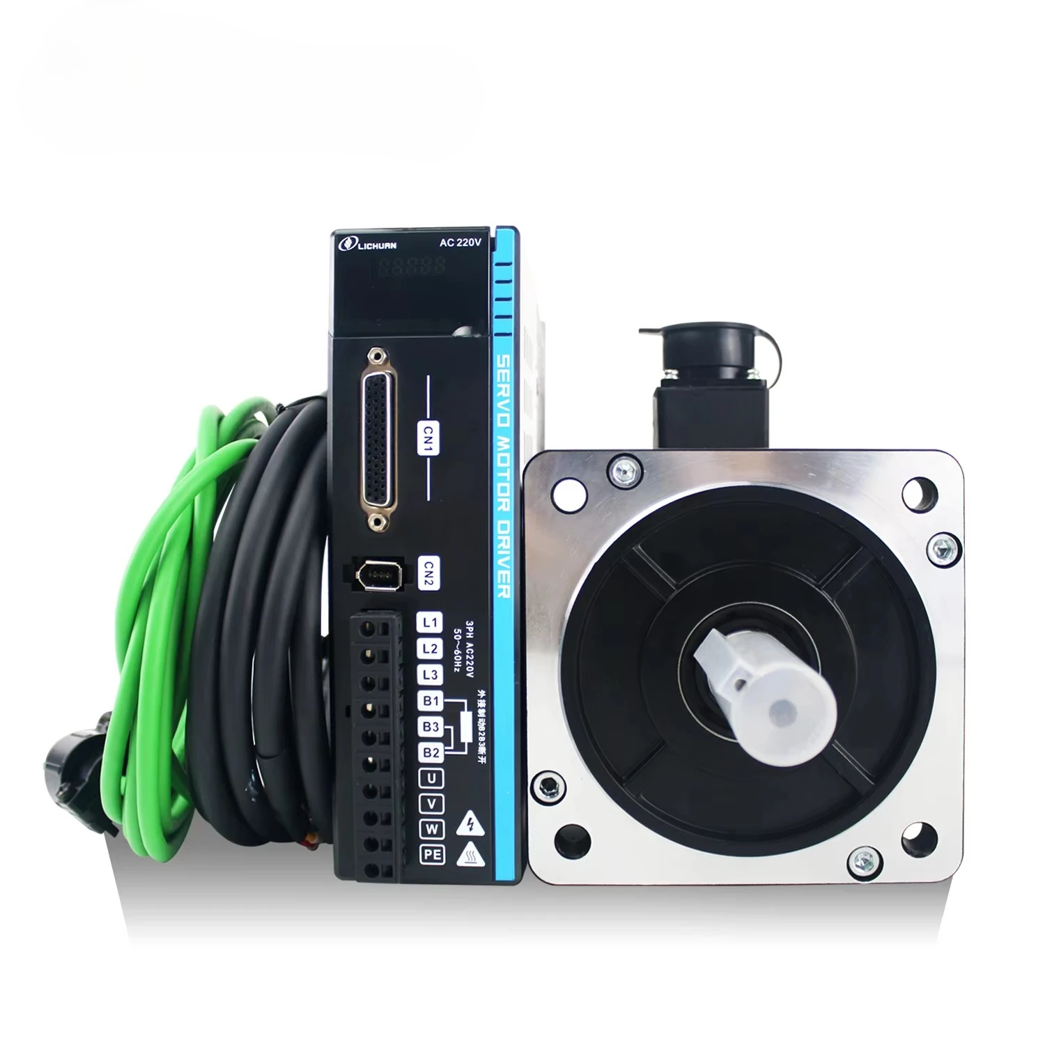 Lichuan 220V 2500RPM 4A/5A/6A Servo Motor Controller A5 4N.m/5N.m/6N.m 1KW 1.3KW 1.5KW AC Servo Motor Drivers Kit for Robot&CNC