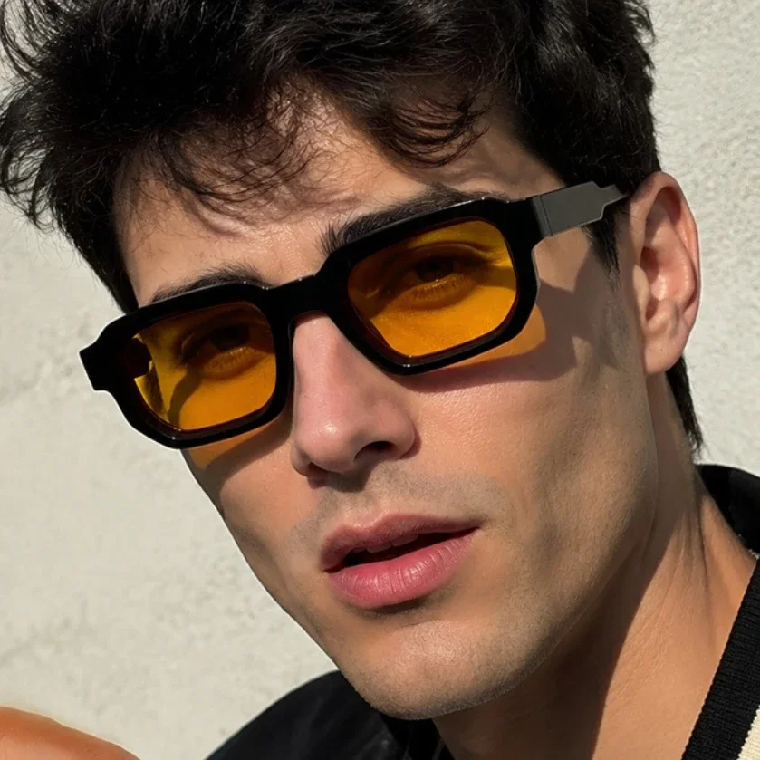 Sexy Square Sunglasses Women Men Black Sun Glasses Cool Designer Eyewear Luxury Colorful Mirror Lens Brand
