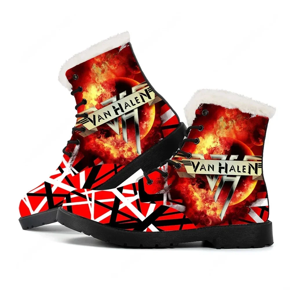 Van Evh 5150 Stripes Halen Rock Band Plush Boots Men Women Teenager Shoe Casual Boot Outdoor Lightweight High Quality Shoe