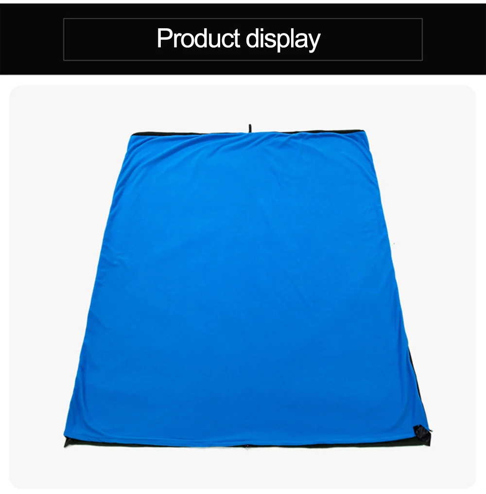 Outdoor-Fleece-Schlafsack, 180 x 80 cm, einzelner Daunenschlafsack, Innenfutter, warmer Schlafsack, Outdoor-Camping- und Reisezubehör – Detail 9