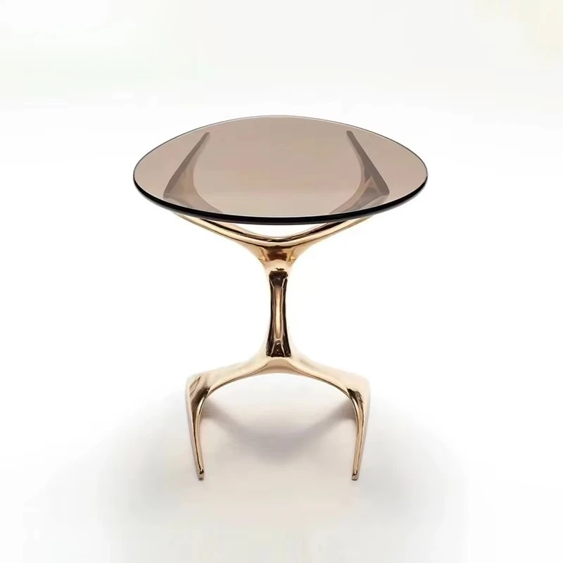 

Modern creative living room furniture, fiberglass round edge table, home art coffee table