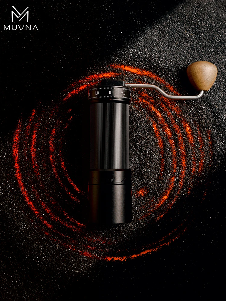 

MUVNA GM2 Manual Coffee Grinder 420 Stainless Steel 44mm Stainless Steel Burr portable Brew Espresso Adjustable Black