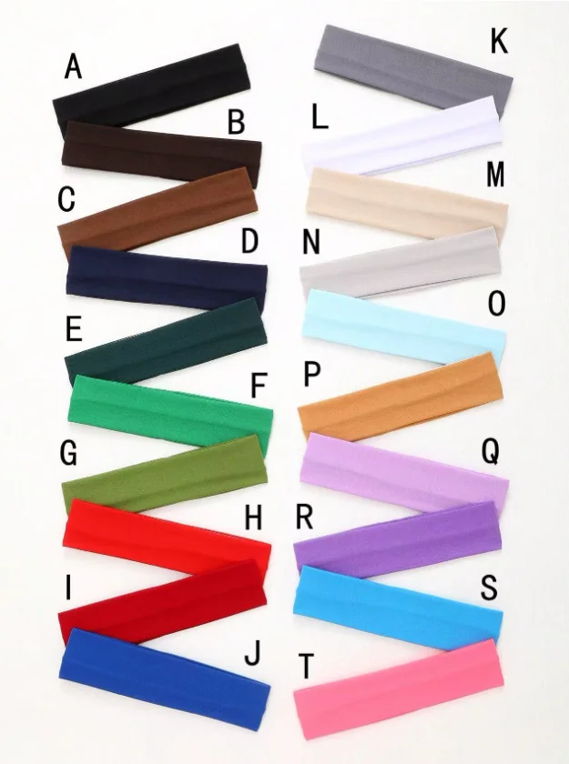 3/10/15er-Pack einfarbige Stirnbänder, dehnbare, schweißabsorbierende Kopfbedeckungen für sportliches Yoga-Training, modische Haar-Accessoires – Detail 1