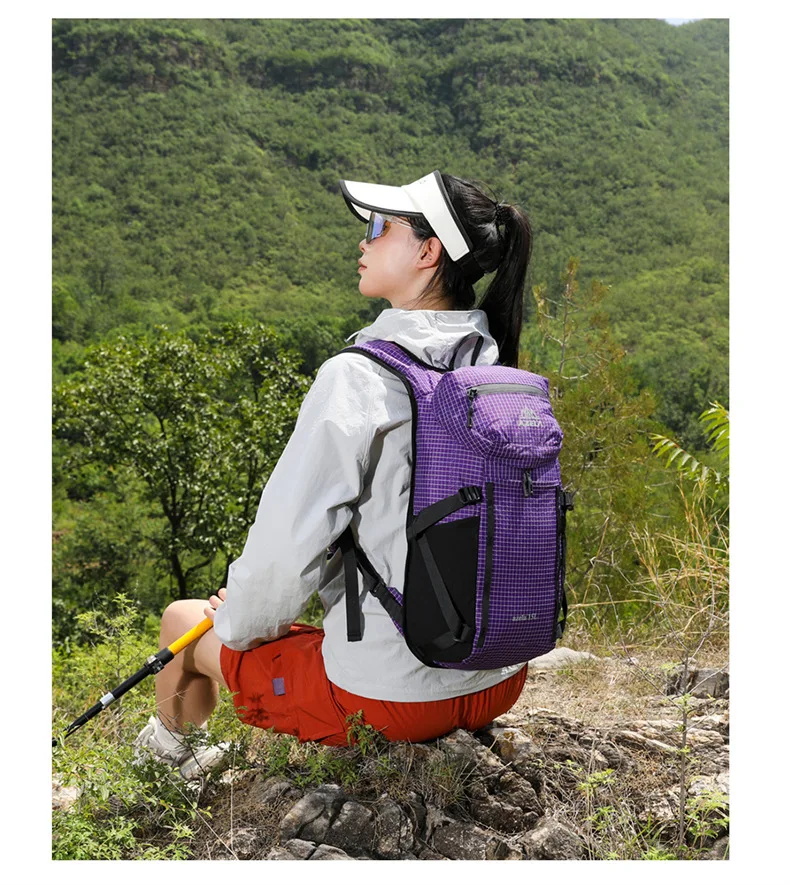 15L Ultraleichter Wanderrucksack Wasserdichter Outdoor-Sport-Reiserucksack für Männer Frauen Camping Klettern Radfahren Tasche – Detail 20