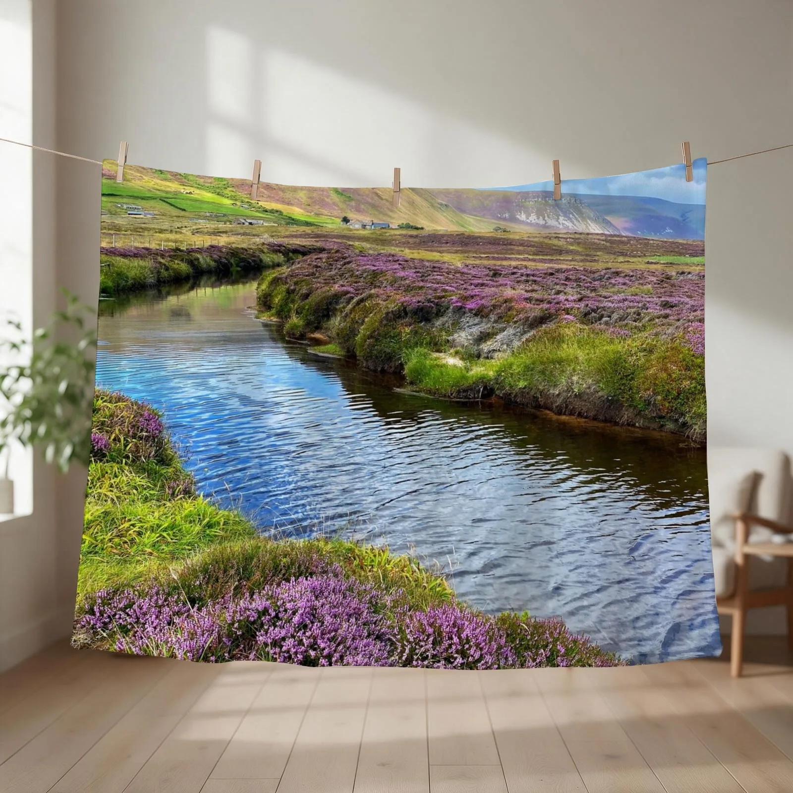 Rackwick on the Orkney Island of Hoy, Scotland Throw Blanket
