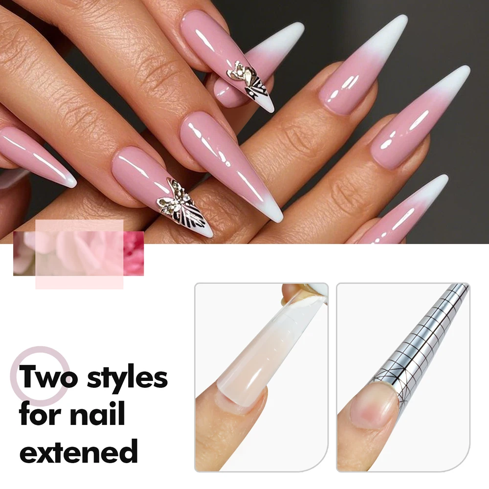 

FZANEST 6Pcs 38g Hard Gel Builder Set, HEMA&TPO Free Soak Off UV LED Nail Extension Gel Kit, Professional Manicure Nail Art Gel