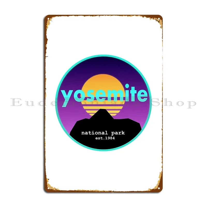 Yosemite National Park Retro Style Metal Sign Cave Garage Club Party Printing Tin Sign Poster