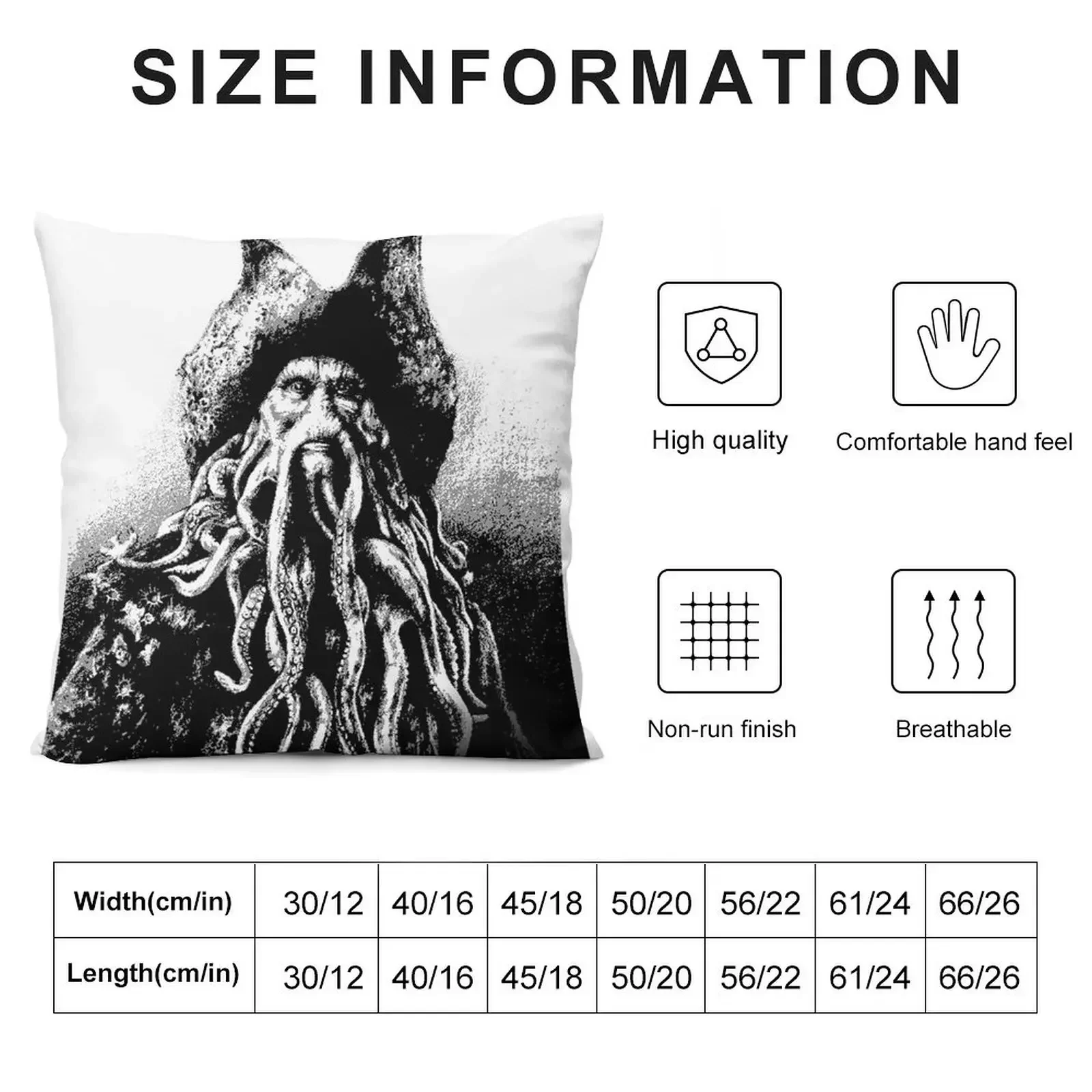 Davy Jones Throw Pillow Pillowcase Cushion Cushions For Decorative Sofa Pillow Cases Decorative pillow