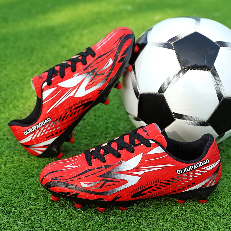 

A pair of durable football shoes for children with long spikes, anti-slip and wear-resistant training shoes, model SBL-005