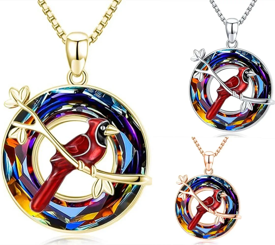 قلادة فاخرة رائعة على شكل شجرة عائلة سلتيك مع كريستال دائري - قلادة على شكل طيور ذكية هدية مجوهرات للنساء والفتيات وأعياد ميلاد الأم #1